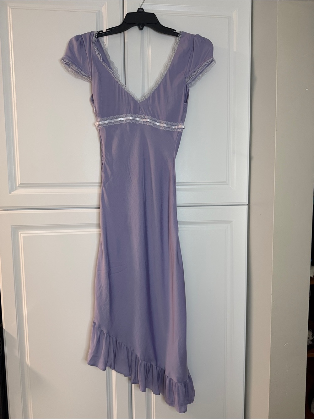 Kimchi Blue Lavender Lace-Trim Slip Dress - Picture 3 of 5